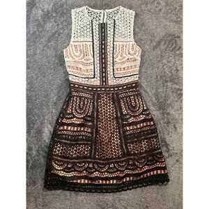 Gianni Bini XS Black and White Lace Dress